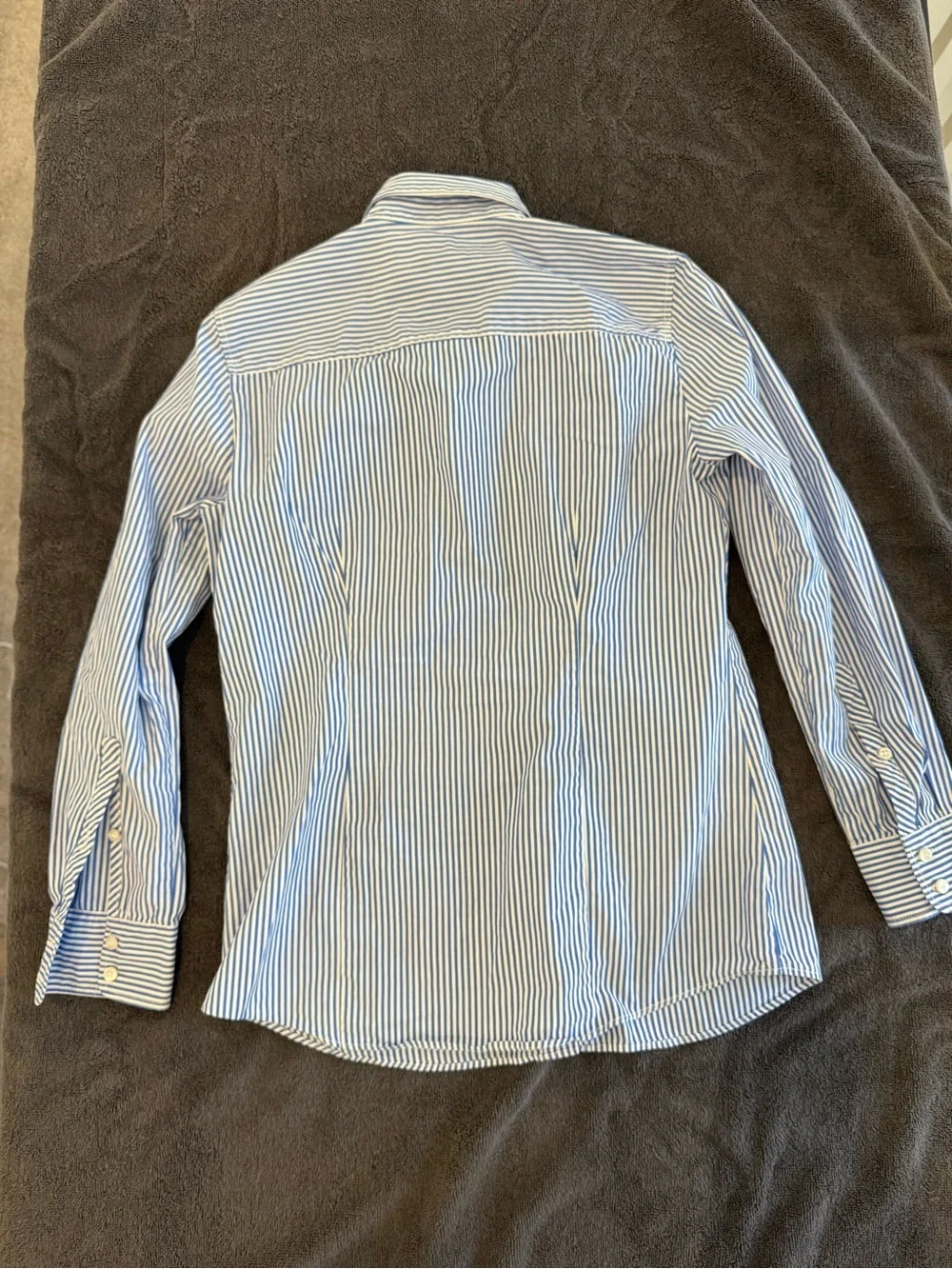J. Crew women’s Blue and White Pinstripe Button-Down Shirt